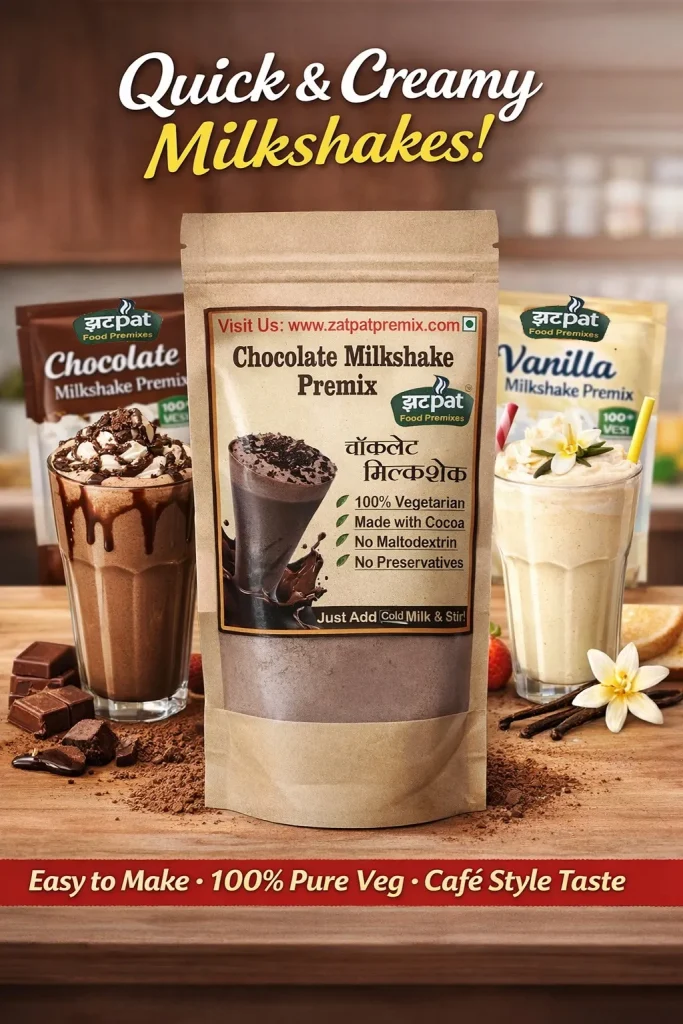Chocolate Milkshake Premix | Instant Chocolate Shake Powder | Zatpat Food Premixes
