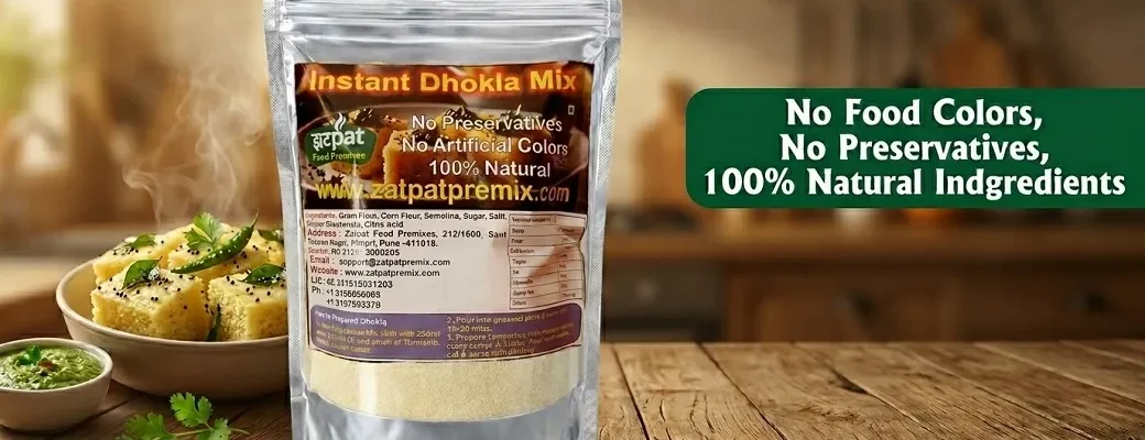 Soft and fluffy instant dhokla made using Zatpat Food Premixes dhokla premix